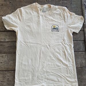 Katin Cream Short Sleeve Logo Tee with Yellow Accent